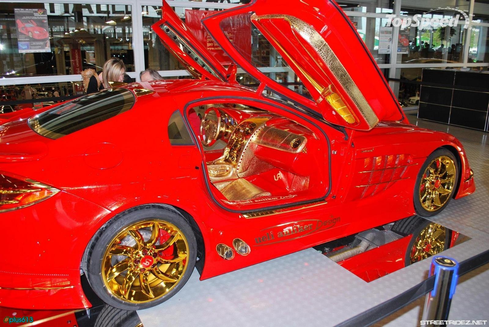 Red and gold Mercedes SLR - money can’t buy taste  