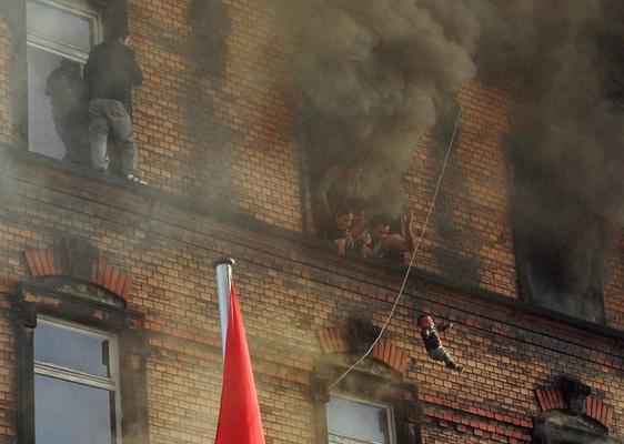 Ludwigshafen fire, baby saved