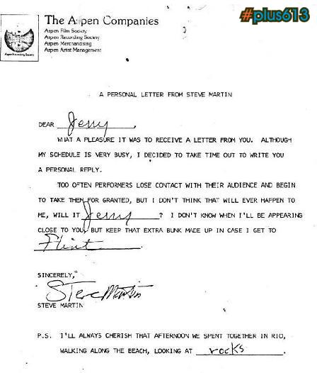 A personal note from Steve Martin