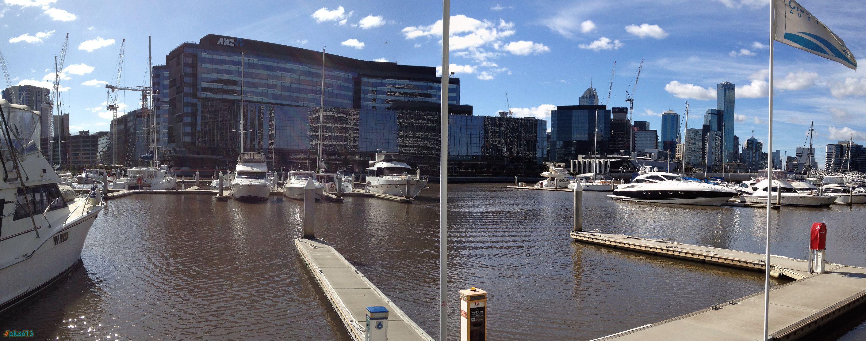 Melbourne (Docklands) from the Yarra River - full pic