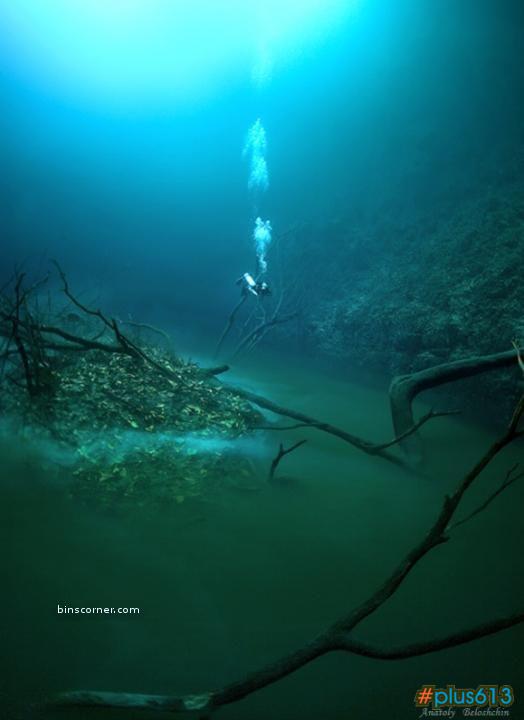 Underwater river in Mexico