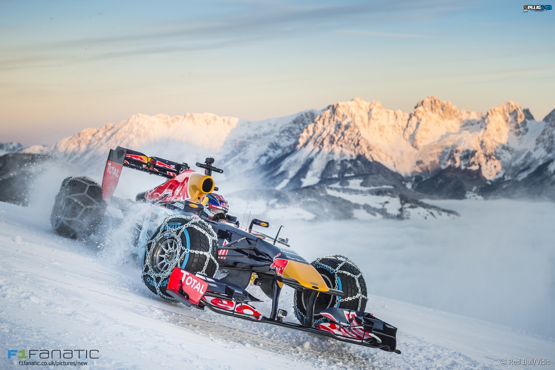 Red Bull F1 on ski slope