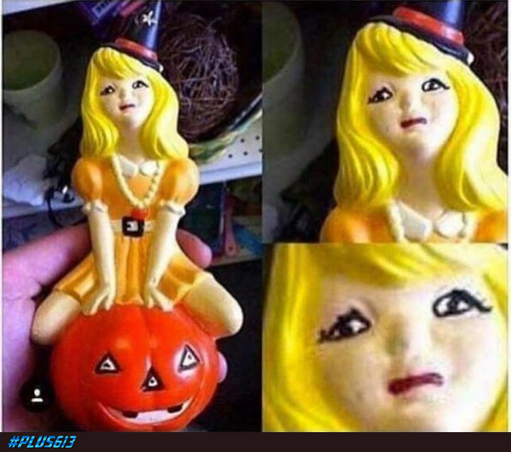 Pumpkin stem looks uncomfortable..