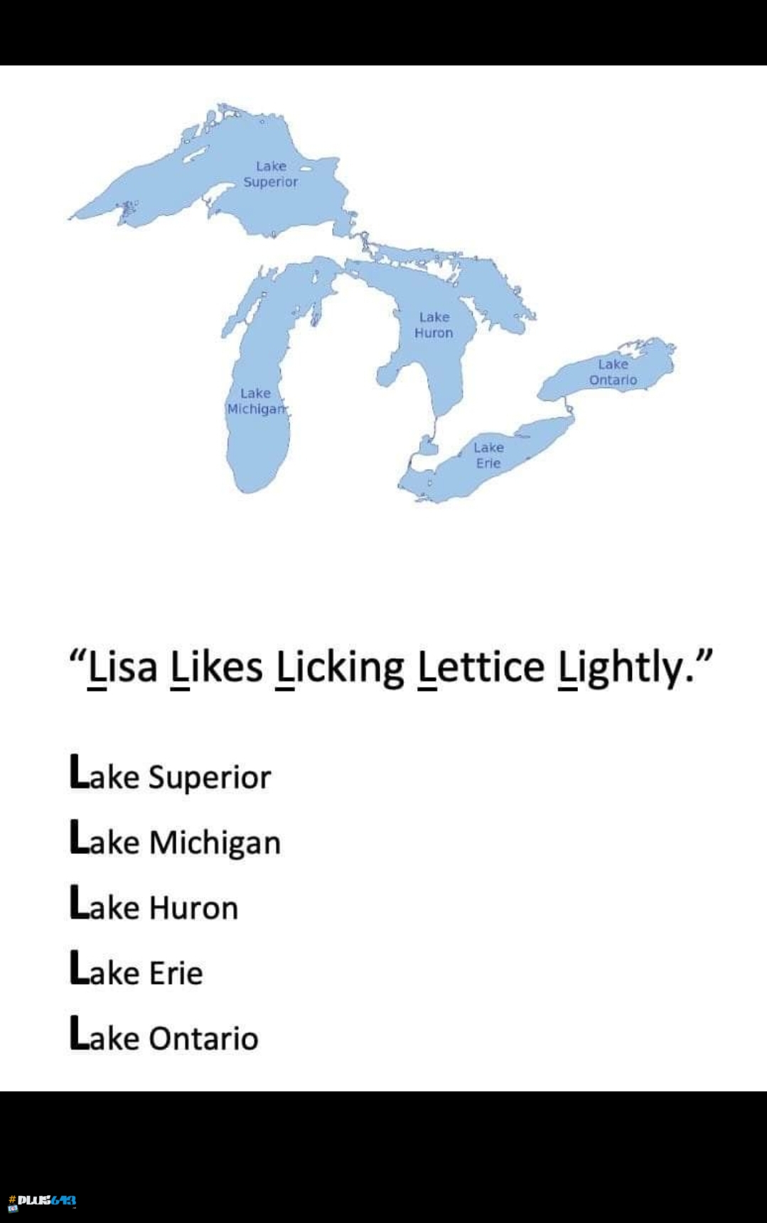 A handy guide for remembering the names of the great lakes 