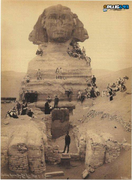 Excavation of the Sphinx, 1850.