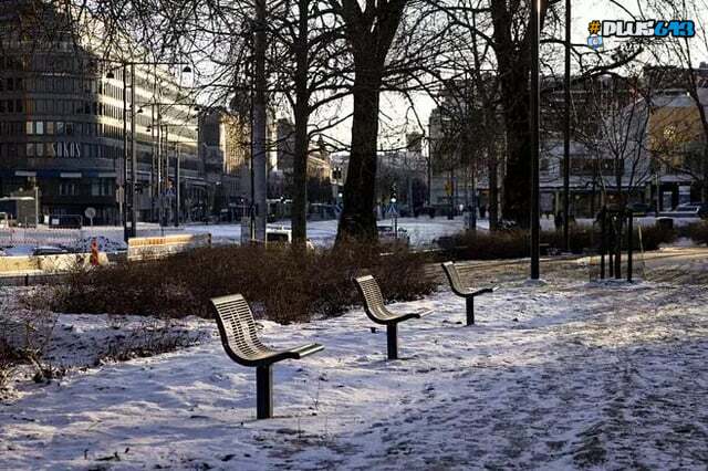 Single person benches in Finland