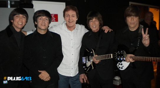 Paul McCartney posing with Yesterday: A Beatle's Tribute