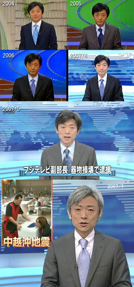 It's hard work being a Japanese news anchor