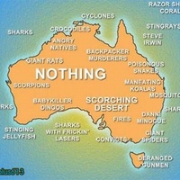 Australia, not exactly to scale...