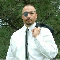 A guy with a patch on his eye