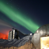 Aurora Australis at Amundsen-Scott South Pole Station, Antarctica