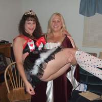 carrying a woman