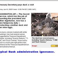 Bush spending our money on more dumb shit.