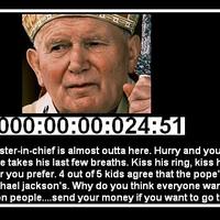 hurry if you wanna ride the great white pope staff