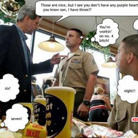 Kerry gets jumped by marines