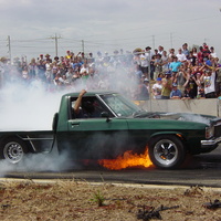 Ute on fire