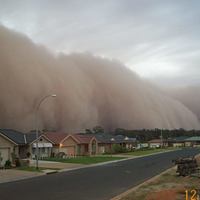 Dust Cloud over Australian Suburbs