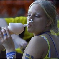 Nice chick with a quality water bottle
