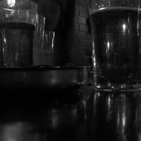 ..in a crowded hazy bar...