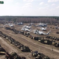 Chernobyl mechanical graveyard