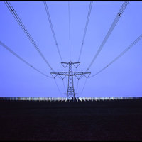 The artist Richard Box has used the electromagnetic field generated by overhead.
