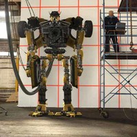 Robot created from a mini cooper