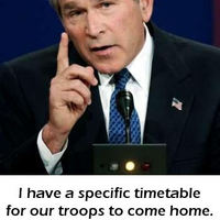 Bush placing troops lives in harms way for politics