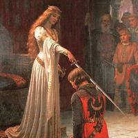 The Accolade by Edmund Blair-Leighton (1853 - 1922)