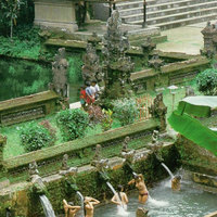 bathing in the fountains