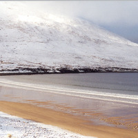 Snowy beach
