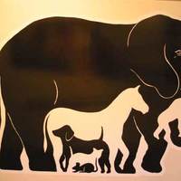 Animals packed in one pic