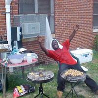 Cousin grilling up something nice for the reception
