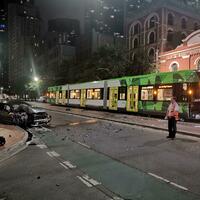 The tram came out of nowhere!