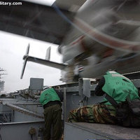 AIRCRAFT CARRIER DANGERS - PROPELLER ZOOMS BY
