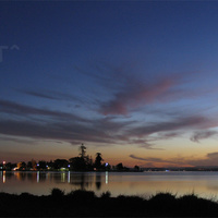 Sunset by the lake