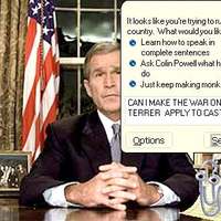 President George W. Bush in action