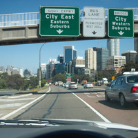 David Springthorpe Driving across the bridge