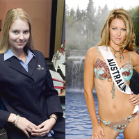 What a difference make-up &amp; tan can make for jennifer hawkins..