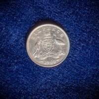 Australian 6 pence, 1960.  When money was real.