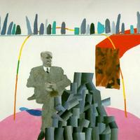 David Hockney painting
