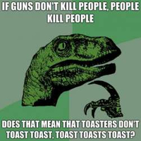guns don't kill people