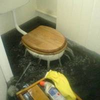 Honey! The toilet's running over again!!