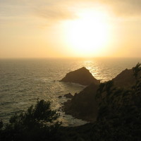 Sunset behind the Isola Rossa, Monte Argentario (Touscany, Italy)
