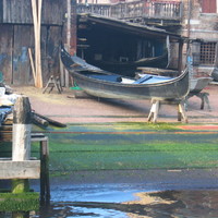 Gondolas building and repairing in the "squero" of Venice (2)