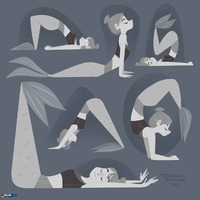 Mermaids Doing Yoga