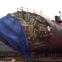 USS San Francisco (SSN 711) after collision