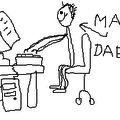 Me at computer