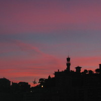 View of sunset from home (1) Genova, Italy