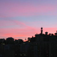 View of sunset from home (2) Genova, Italy