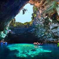 Melissani cave-lake